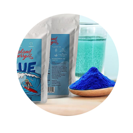 Blue Spirulina Powder - Non GMO - 100% Pure Blue Phycocyanin (1 Oz)