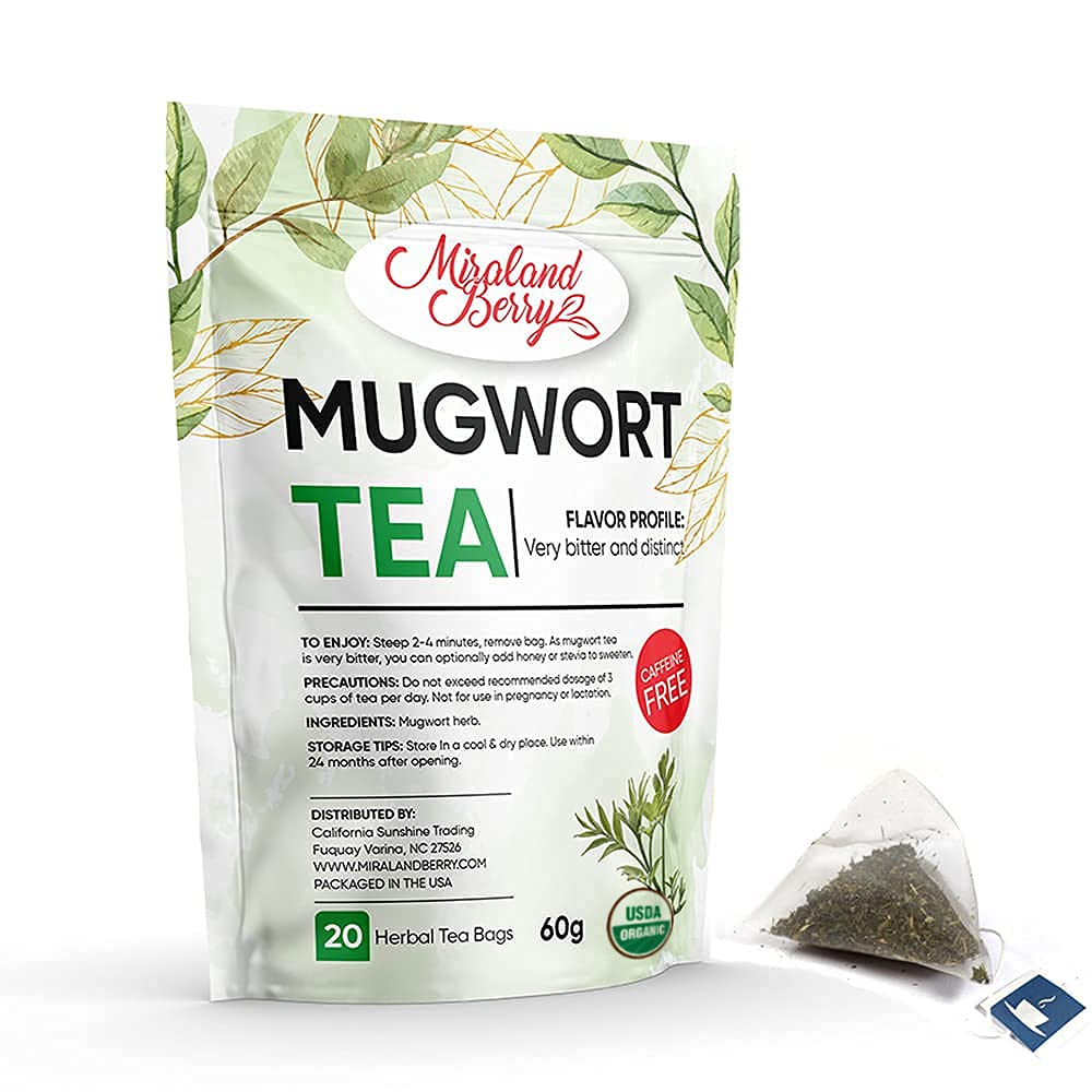 Mugwort Tea Bag, 20 Individually Wrapped Sachet